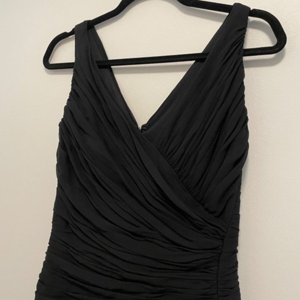 Tadashi Collection Black Ruffles Gown Formal Dress
